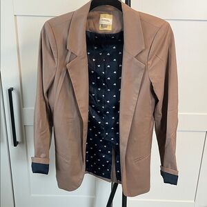 Fossil Brown Blazer with Heart Lining
